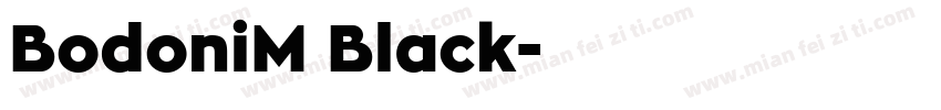 BodoniM Black字体转换